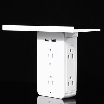 Multifunction 8 Port 6 Outlet Extenders Surge Electrical Socket Protector Washroom Extenders 2 USB P