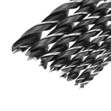 Drillpro 8pcs 3-10mm Twist Drill Bit Carbon Steel 3 Flutes Wood Drill Bit Woodworking Tool