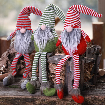 Non-Woven Hat With Long Legs Handmade Gnome Santa Christmas Figur... (COLOR.: GRAY | STYLE: WITHLEG)