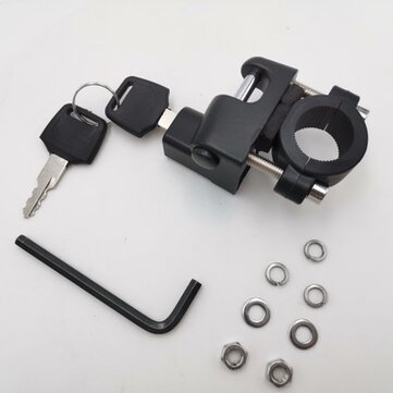Universal Motorcycle Helmet Lock Aluminum Alloy Locks with Keys For 7/8" 22mm Handle Bar Motorbike D