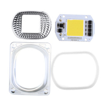 3pcs High Power 50W White LED COB Light Chip with Lens for DIY Flood Spotlight AC220V