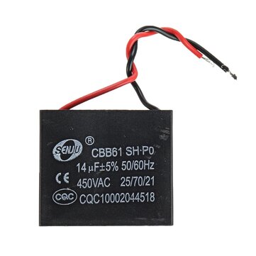 CBB61 3Pcs 14UF Starting Capacitance 450V AC Fan Capacitor CBB Motor Run Capacitor
