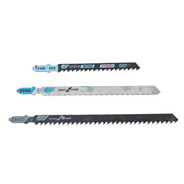 Drillpro 3pcs Reciprocating Saw Blade Jig Saw Blades for Wood Metal Cutting