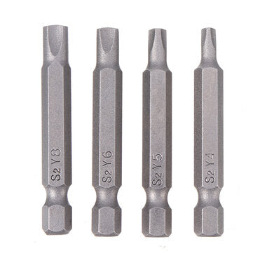 4pcs/set Magnetic Y Shaped Screwdriver Bit Hex Shank Y4/5/6/8 Screwdriver Bit