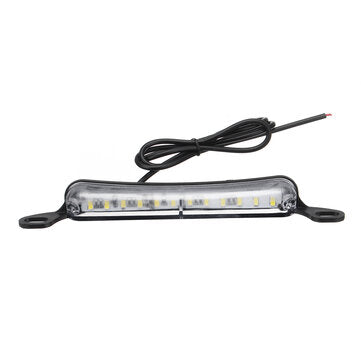 Universal 12SMD LED License Plate Lights Tail Lamp 6000K Xenon White 12V (COLOR.: BLACK)