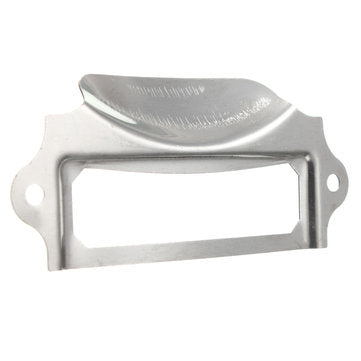 Silver Kitchen Drawer Cupboard Label Pull Cabinet Frame Handle Name Card Holder
