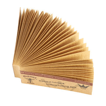 10 x Hornet Rolling Paper Filter Tips 50 Leaves 60*21MM Natural Paper Tip Filter Rolling Paper