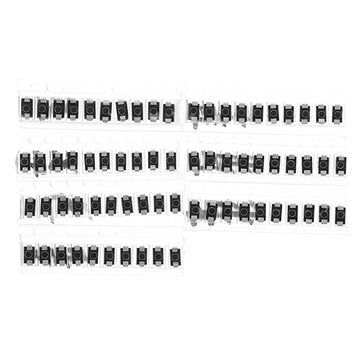 70pcs 7 Values SMD Diode Pack Electronic Components Kit 10pcs Each Value 1N4001 1N4004 1N4007 SS14