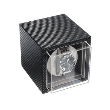 Automatic Watch Winder Case Mute Motor Carbon Fiber Watches Display Box Storage