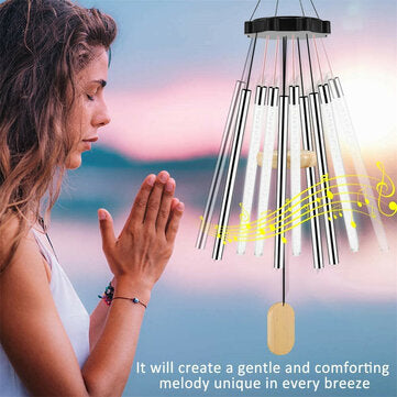 Outdoor Solar Powered Lights Wind Chimes Solar Tube Wind Chimes for Outside