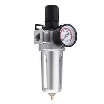 1/2" Mid Flow Air Compressor Regulator & Filter Combo With Gauge Manual Drain 150psi