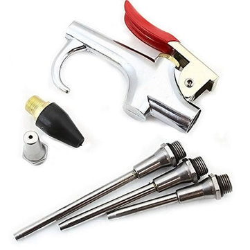 5pcs Set Air Compressor Blow Gun Tool Kit Inflation Needle Spray Blower