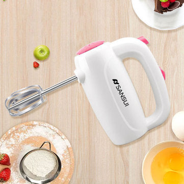 SANSUI S52 220V Mini Egg Beater Electric Mixer Hand-Held Egg Blender With 4 Different Type Stirrer
