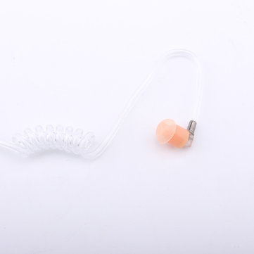 Walkie-talkie Earphone High-grade Double Line Khaki Long PTT Button Air Duct headset K Connector