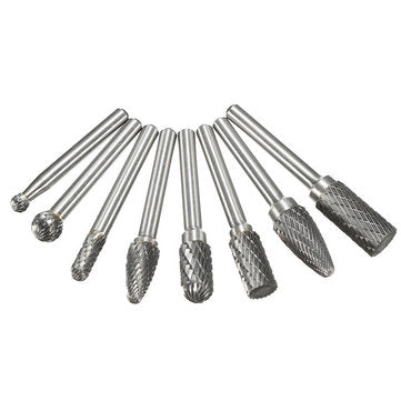 8pcs Carbide Rotary Burr Set 1/4 Inch Shank File Power Tool