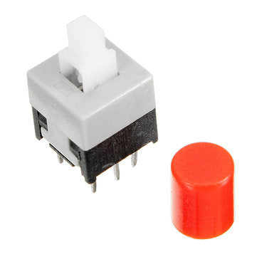 5Pcs CJMCU-010 With Lock Button Self-locking Switch Double Row Switch