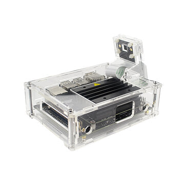 Caturda C2150 Acrylic Protective Case + Camera Bracket Enclosure Kit for Jetson Nano