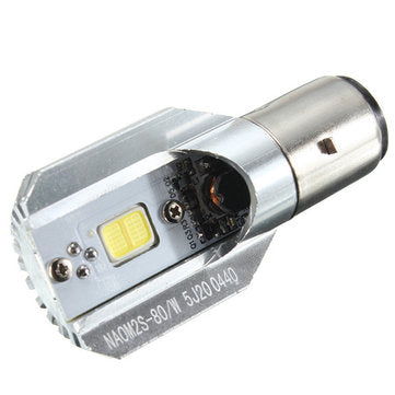 Motorcycle LED Headlight DC 12-24V 12W H/L COB BA20D Bulb