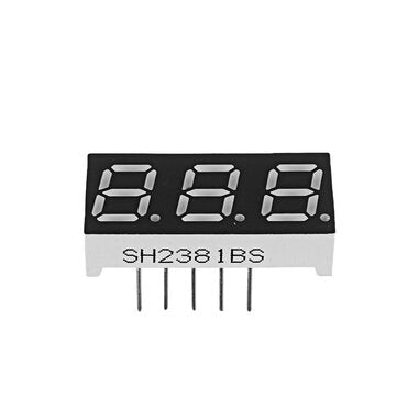 5Pcs 2381BS 0.28 inch LED Digital Tube Three-digit Common Anode Bright Red Light