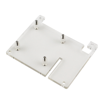 Caturda Tranparent Protective Case Support Adding Official Camera Base for Raspberry Pi