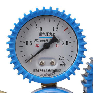 Dual Gauge Single Stage Stainless Steel Argon Regulator Oxygen Reducer 5/8 BSP