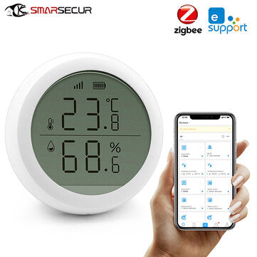 Smarsecur Zigbee Temperature and Humidity Sensor Smart Home EWelink Temperature and Humidity Sensor