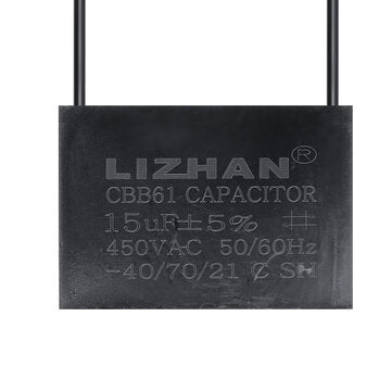 10pcs CBB61 450V 15uf Starting Capacitance AC Fan Capacitor CBB Motor Run Capacitor  450V 15F