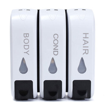 3x 350mL Wall Mounted Bathroom Soap Dispenser Shower Body Lotion Shampoo Liquid Storage Bottle