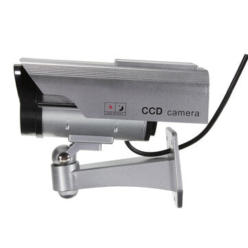 Solar Power Fake CCTV Security Surveillance Outdoor Flash LED Camera