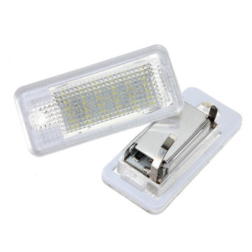 Pair 18 LED License Plate Lights for Audi A3 S3 A4 B6 B7 A6 S6 Q7
