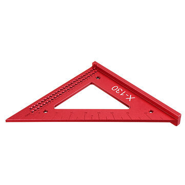 Drillpro Aluminum Alloy Metric Woodworking Triangle Ruler Carpenters Square Hole Positioning Measuri