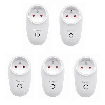 5Pcs SONOFF S26 10A AC90V-250V Smart WIFI Socket FR Wireless Plug Power Sockets Smart Home Switch Wo