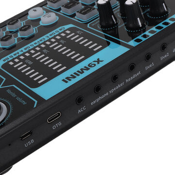 X9 MINI Computer External Mobile Phone Sound Card Repair Tone Mixer Suitable for Home Computer Recor