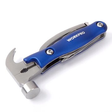 Workpro 12-in-1 MultiTools plier hand tools set wire stripper Hammer with Knife foldable Saw File Sc