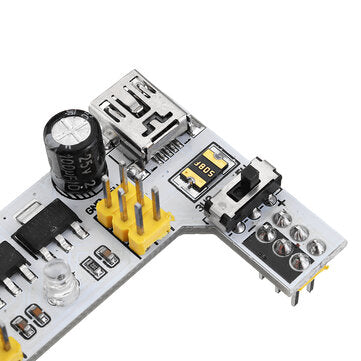 5Pcs MB102 2 Channel 3.3V 5V Breadboard Power Supply Module White Breadboard Dedicated Power Module