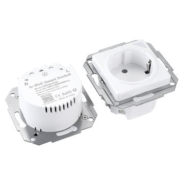 Dual DE EU WiFi Smart Light Wall Switch Socket Outlet Smart Life Tuya Wireless Remote Control Work w