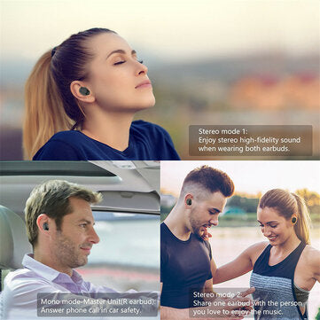 YH-03 Digital Display Headphones TWS Portable Mini Wireless bluetooth 5.0 In-Ear Earphone with Charg