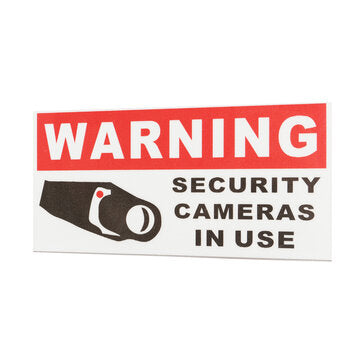 8Pcs Security Camera In Use Self-adhensive Stickers Safety Signs Decal Waterproof
