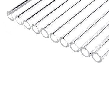 10Pcs 200mm OD 7mm 1.5mm Thick Wall Borosilicate Glass Blowing Tube