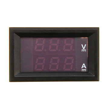 0.56" DC 100V 50A Red+Red Dual LED Display Mini Digital Voltmeter Ammeter Panel Amp Volt Voltage Cur