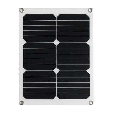 15W Monocrystalline Solar Panel Dual USB Output Solar Powered Panel With Charger Battery clip