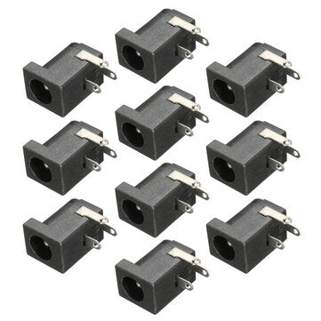 Excellway JS01 10pcs 5.5 x 2.1mm DC Power Supply Female Jack Socket