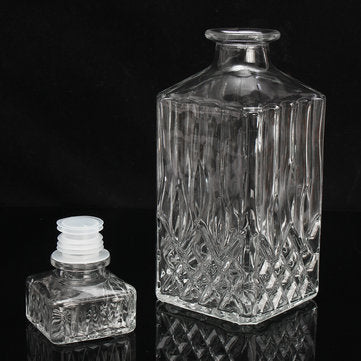 900ml Vintage Decanter Glass Liquor Whiskey Crystal Bottles Stopper