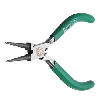 BERRYLION 5Inch 125mm Round Nose Pliers Wire Stripper Forceps Crimping Tool Durable Multifunctional