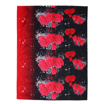 Bedding Set luxury 3D Rose Cotton Bedding Sets Bed Sheet Duvet Cover Pillowcase Cover Set King Twin