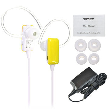 Sport Stereo Wireless bluetooth Hands Free Headset Mic Earphone For Running (COLOR.: YELLOW)