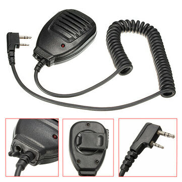 Two Way Radio Walkie Talkie 2 Pin Radio Handheld Microphone Speaker for Motorola BAOFENG PUXING