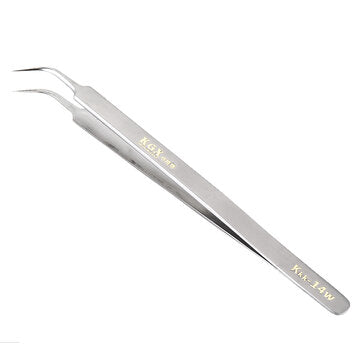 Electronics Industrial Tweezer Anti-static Curved Straight Tip Precision Stainless Stee... (TYPE: A)