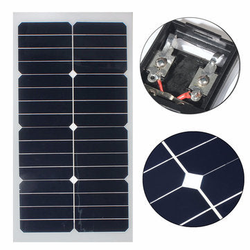 Elfeland SS-20W 12V Mono Semi-flexible Solar Panel With Sunpower Chip For Battery Charger Boats Ca
