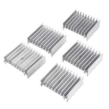 5pcs Transistor Radiator Power Amplifier Chip Heat Sink Thyristor Aluminum Heat Sink 47*16.5*40MM